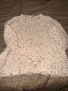 entro Cream Speckled Crewneck Sweater